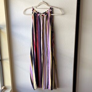 LOFT Colorful Striped Sleeveless Dress